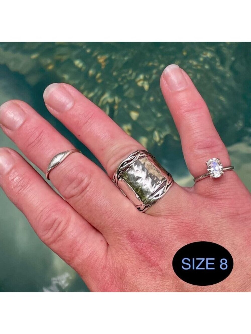 Women's 925  Sterling Silver Vintage Antique Look Artisan Handcrafted Ring